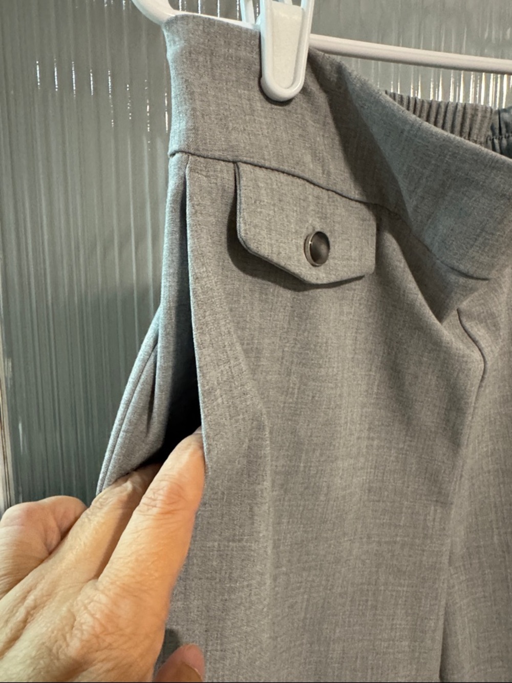 Rachel Zoe Heather Gray Elastic-Waist Dress Pants - Picture 3 of 5